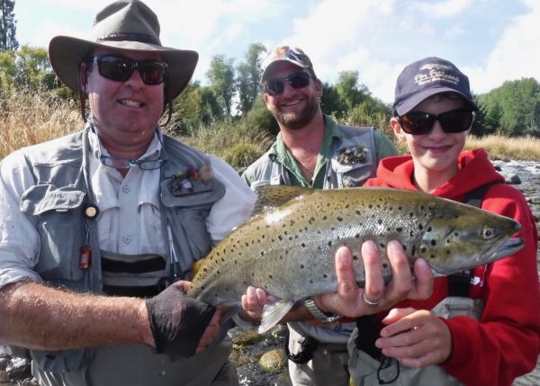 Anton with a six pounder that son Louey was itching to get his hands on.