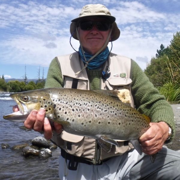 Sandy with a brown on his version of the dry and dropper.
