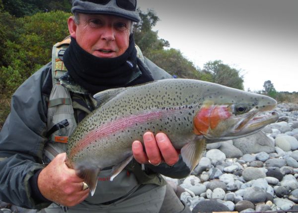 Glenn makes a habit of catching some nice fish on the Tongariro ... but it was a very different story the next morning.