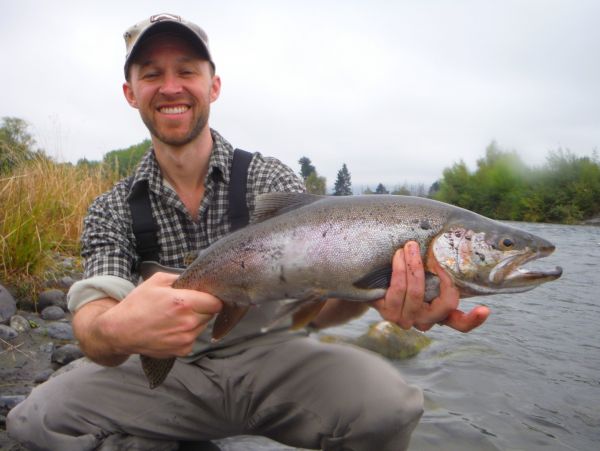 UPDATE: Geoff Dolittle from Oregon holds up a jack caught this morning.